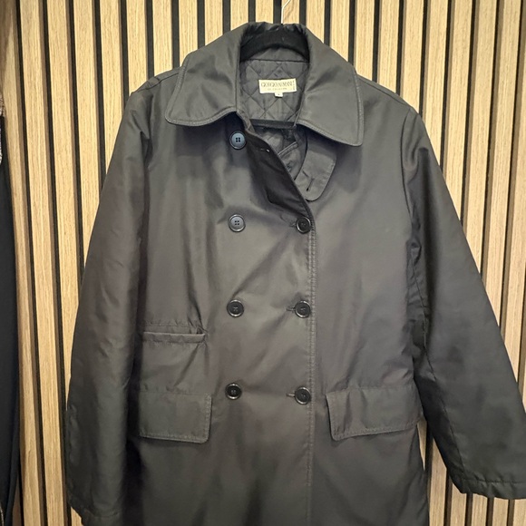 Giorgio Armani Jackets & Blazers - Giorgio Armani Black Trench Coat